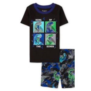 NWT Boys Dino Snug Fit Cotton Pajamas
